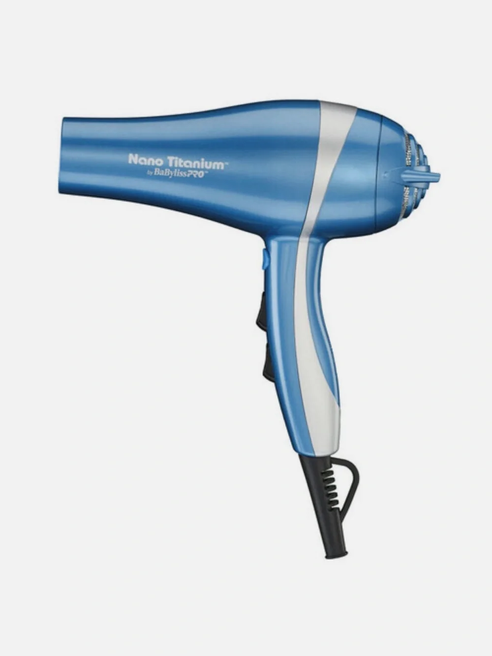 New BaBylissPRO Nano Titanium 2000W Ionic Dryer Thermal Paddle Brush Light Blue